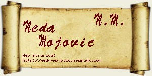 Neda Mojović vizit kartica